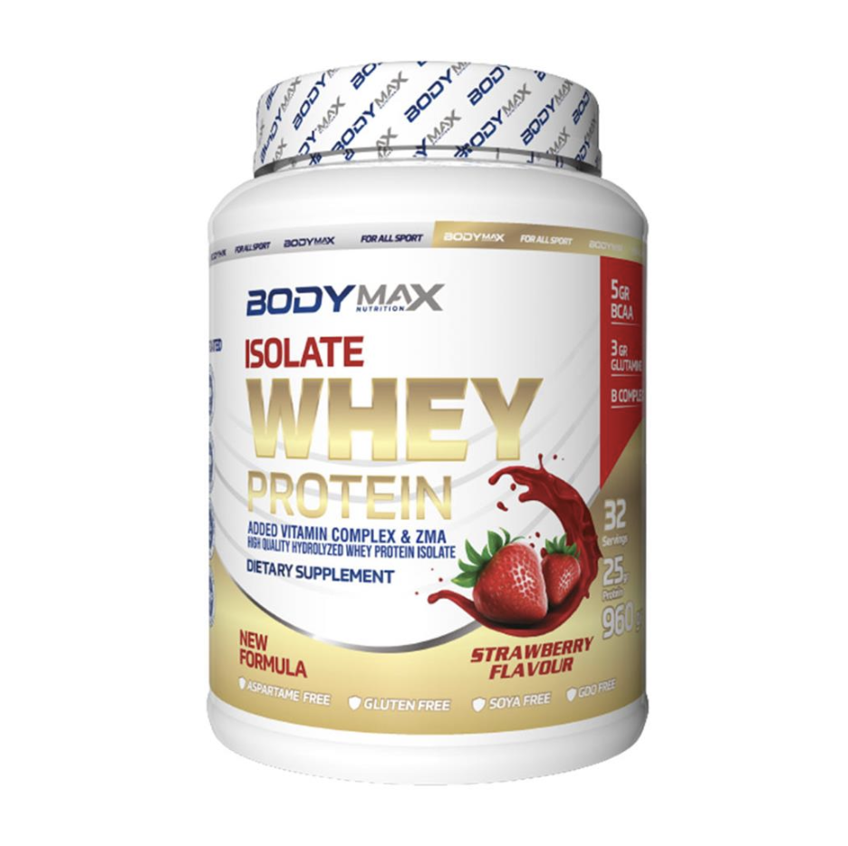 Bodymax Isolate Whey Protein Tozu 960 Gr 32 Servis Çilek Aromalı