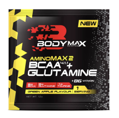 Bodymax Amino Max2 Bcaa+Glutamine 12gr*15 Şase Yeşil Elma