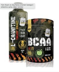 SAT NUTRİTİON L-CARNİTİNE THERMO BULLET 33 SERVİS 1 LİTRE + SAT NUTRITION BCAA 300 GR