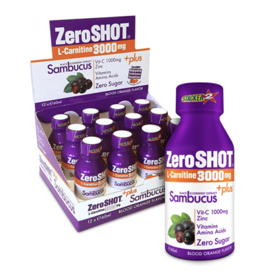 ZeroShot 3000mg + Plus Sambucus K.Portakal Aroma 60ml x 12 şişe