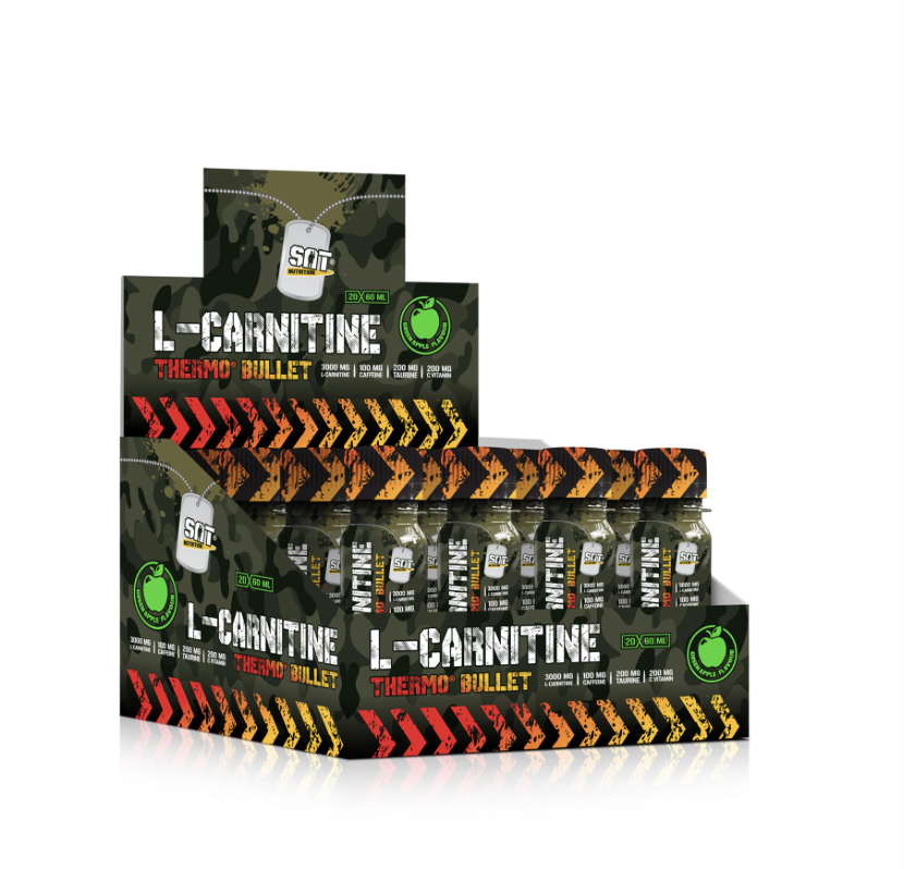 Sat Nutrition L Carnitine Thermo Bullet 3000 mg 60ml x 20 Adet Yeşil Elma Aromalı